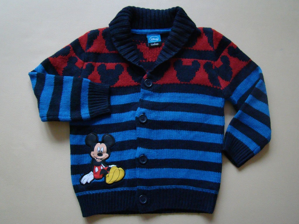 DISNEY- sweter rozpinany z Myszką Mickey r.104/110