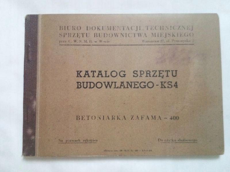 BETONIARKA ZAFAMA -400 OPIS TECHNICZNY