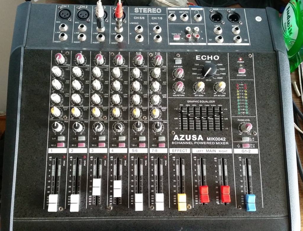 Powermikser AZUSA MIK 0042 Mikser 8 kanałów 2x250W