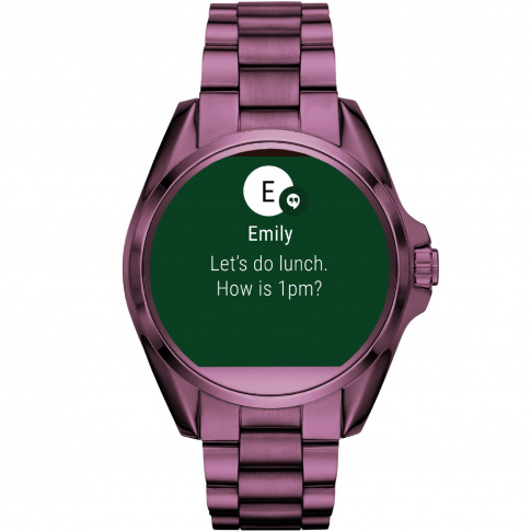 michael kors access mkt5017 bradshaw bracelet smart watch in purple