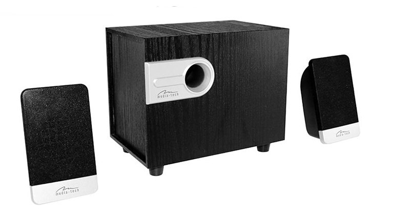 Głośniki Komputerowe 2.1 Drewniany Subwoofer