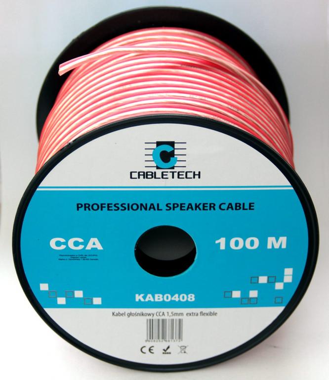 Kabel głośnikowy dwużyłowy 2x0,75mm OFC CCA 2mb