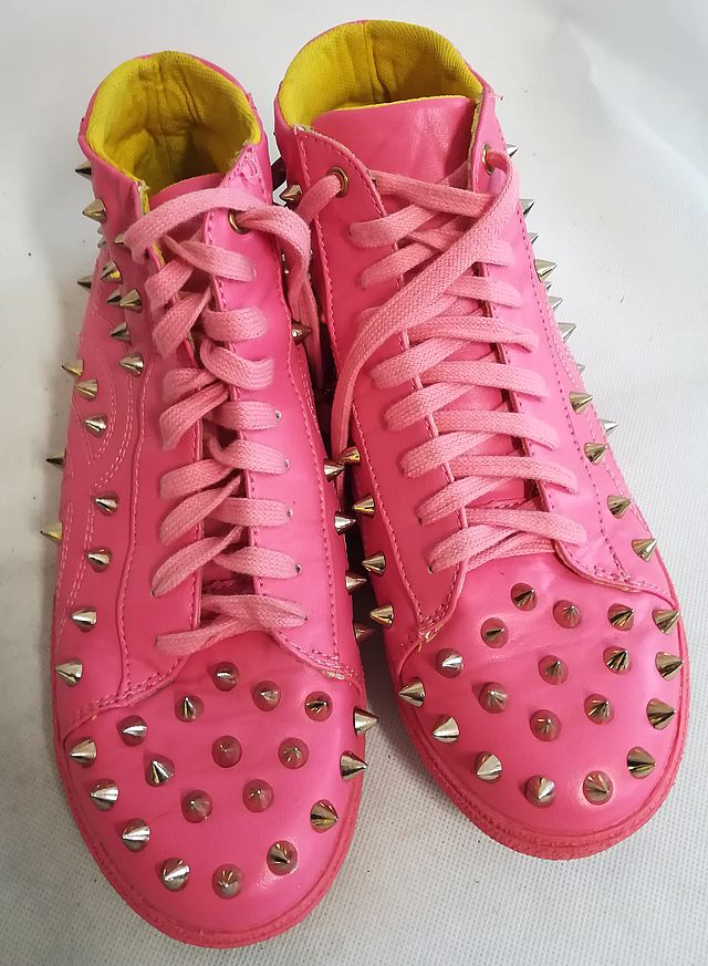 Buty damskie PIECES 39 różowe trampki kolce cekiny