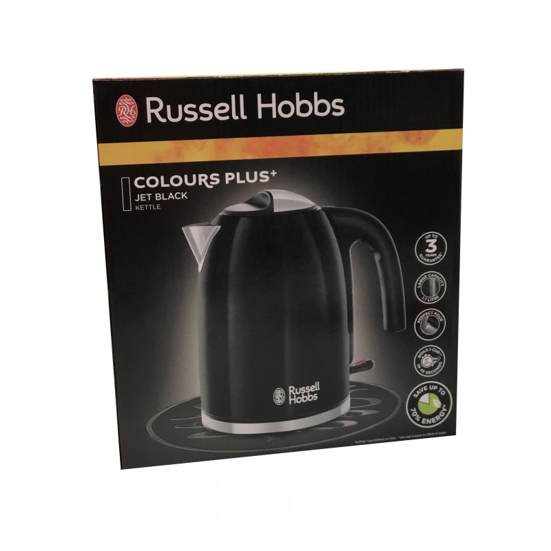 Russell Hobbs Electric Kettle Colours Plus Jet Black - 20413