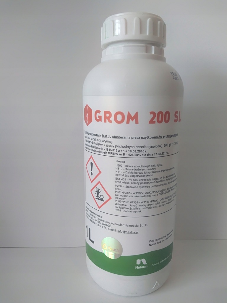 GROM 200SL 1l na mszyce w śliwie jabłoni gruszy
