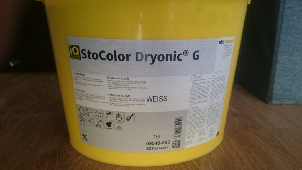 Farba zewnętrzna StoColor Dryonic G, 15 l biała