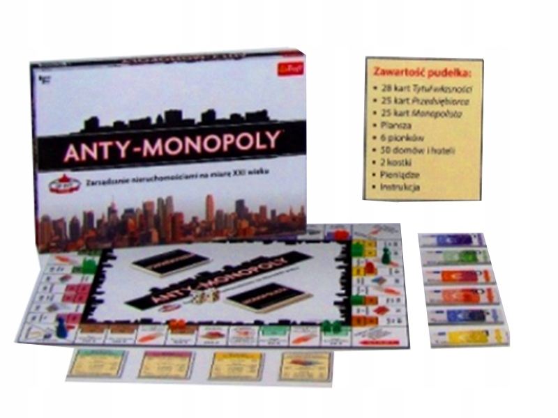 GRA ANTY-MONOPOLY PLANSZA TREFL ZARZĄDZANIE BIZNES