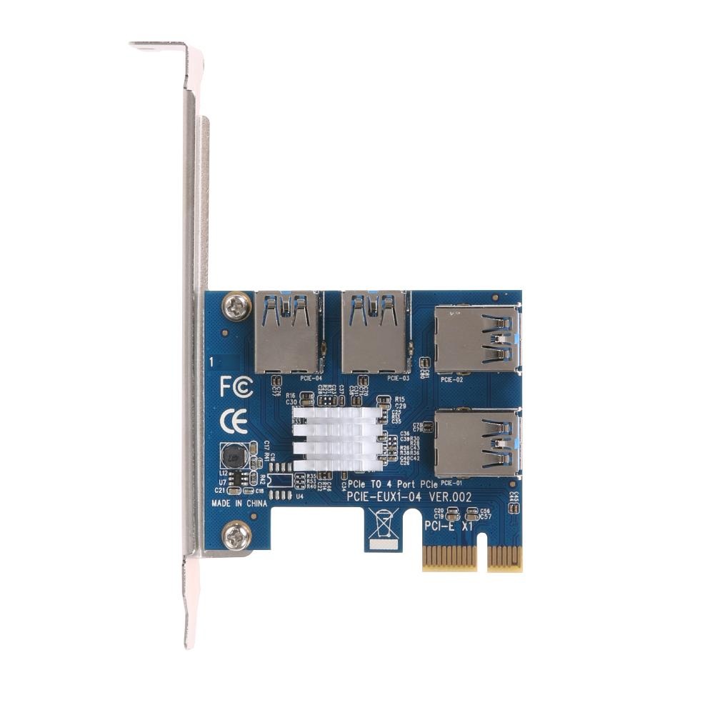 Adapter Riser PCI-E 1x na 4x USB 3.0 do koparki FV