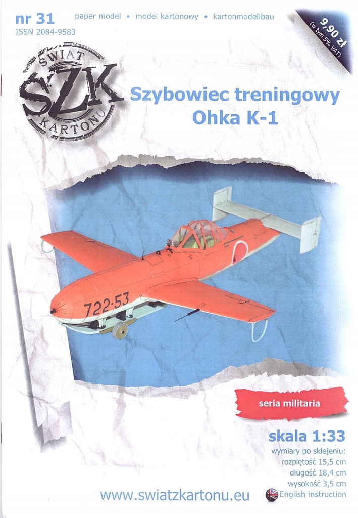 Świat z Kartonu Nr. 31 Szybowiec trenin STREFA 24H