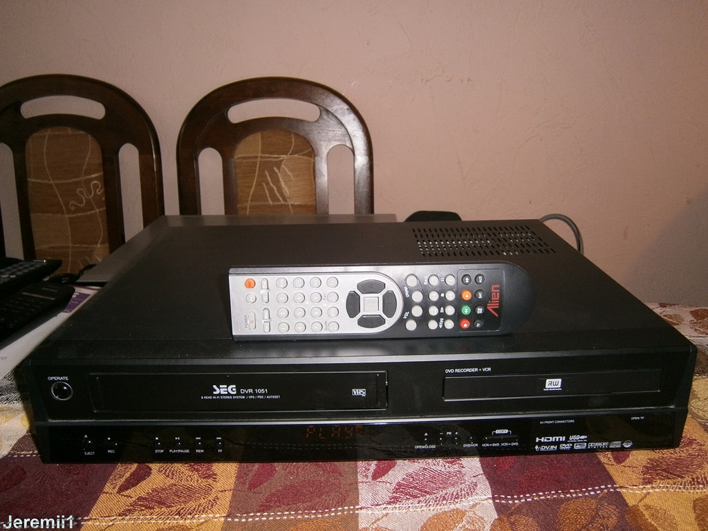 VHS NA DVD SEG SPRAWNA COMBO NAGRYWARKA DVR1051 7077374770 oficjalne archiwum Allegro