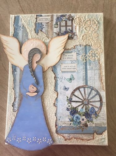 Obraz obrazek decoupage anioł