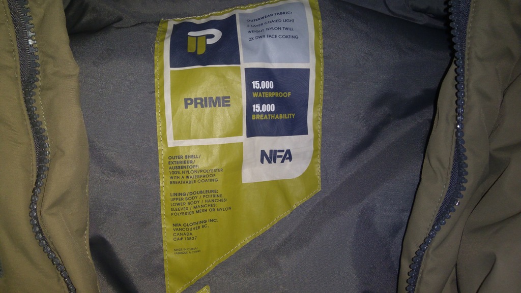 Kurtka snowboardowa NFA, PRIME 15000/15000,XL 7083584167