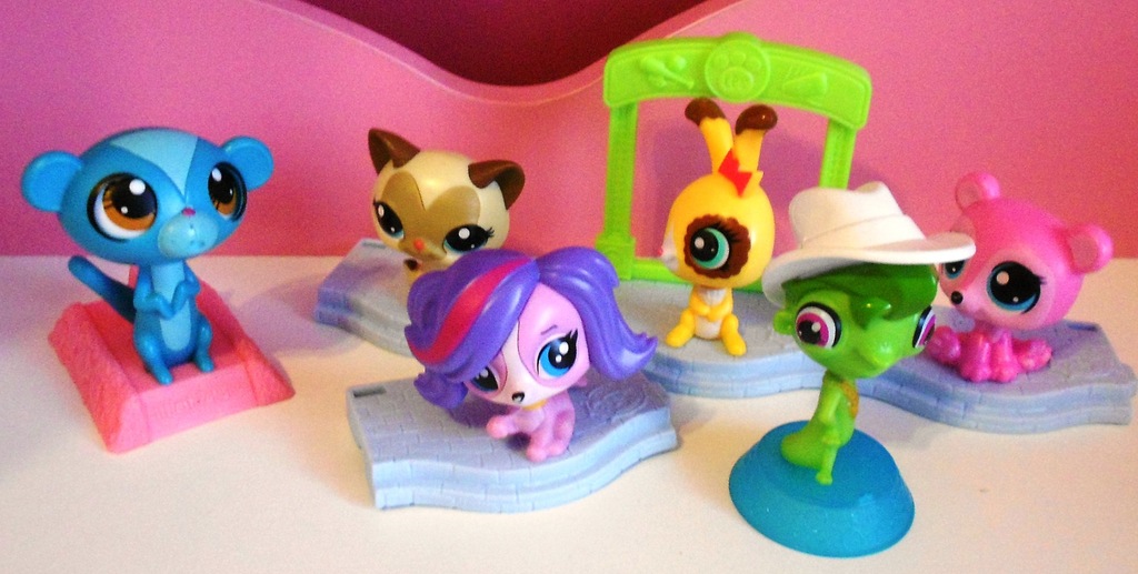 ZESTAW 6 ZABAWEK MCDONALDS LITTLEST PET SHOP LPS 7032853201