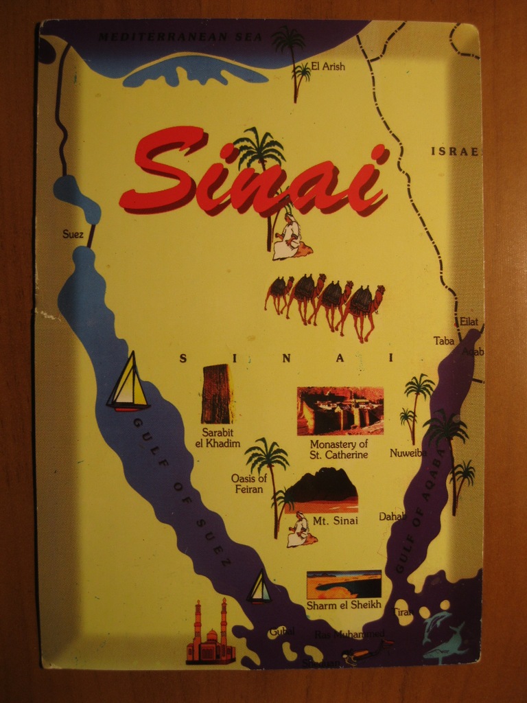 Synaj Egipt... mapka mapa