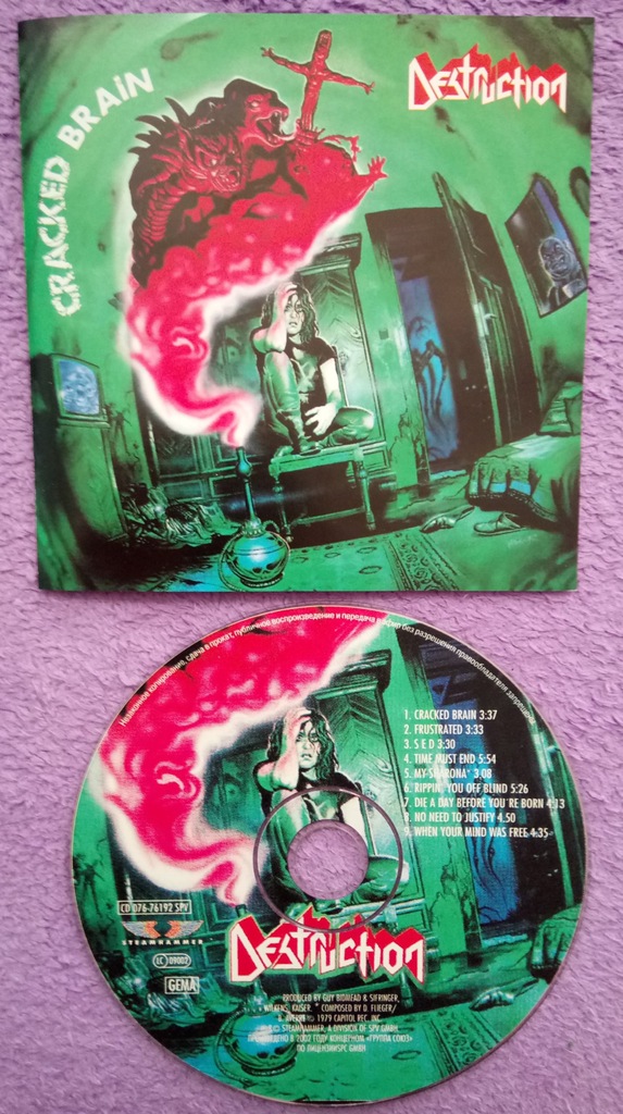 DESTRUCTION Cracked Brain CD, KREATOR, SODOM