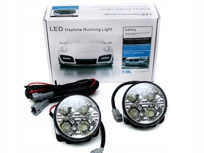Okrągłe Światła DZIENNE DRL 8 LED Premium 730 LM