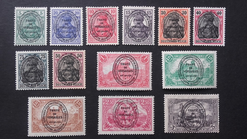 Niemieckie znaczki Plebiscyt Olsztyn 1920 czyste