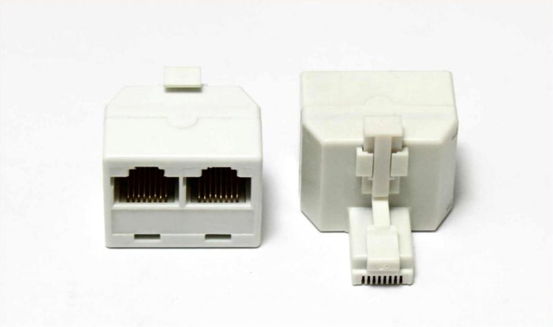 ROZDZIELACZ WTYCZKA - 2*GNIAZDO RJ45 8P8C
