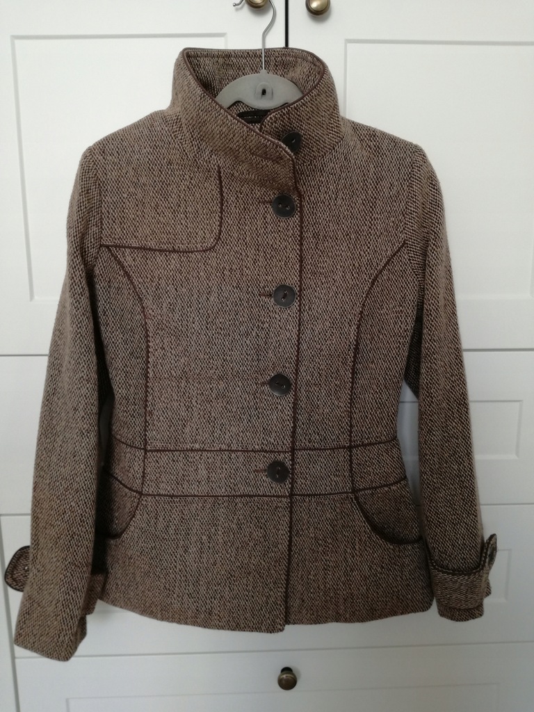 Płaszcz krótki, jednorzędowy 36 S Orsay