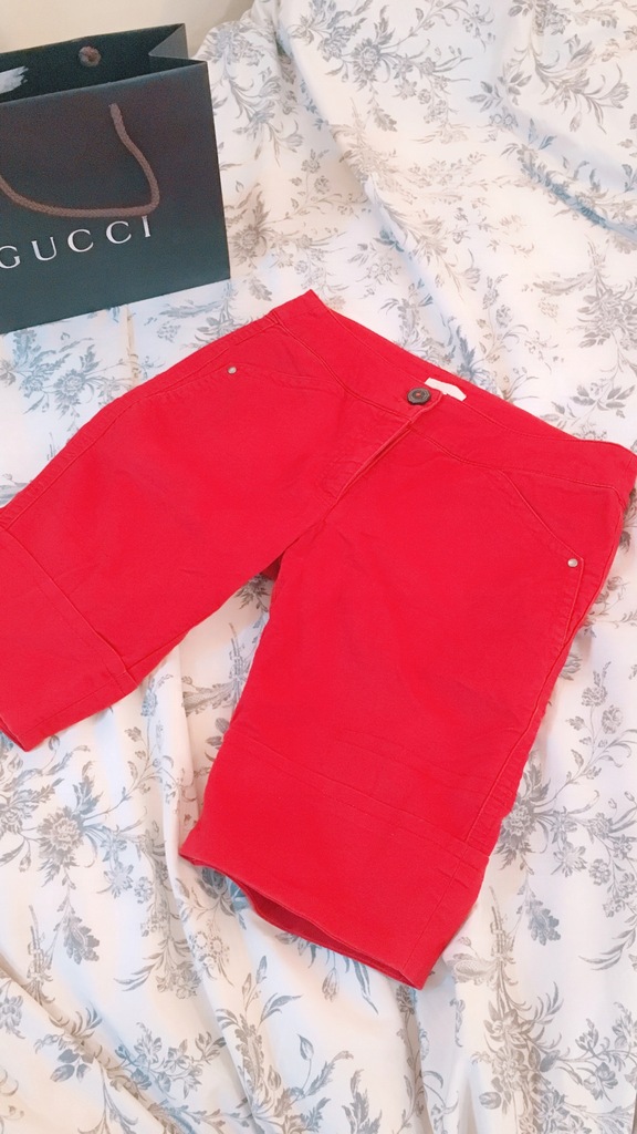 Spodnie spodenki Solar XS 34 czerwone krótkie