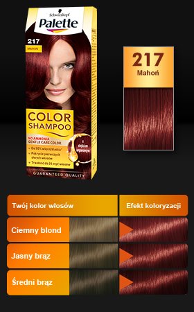 PALETTE SZAMPON KOLORYZUJĄCY 217 MAHOŃ