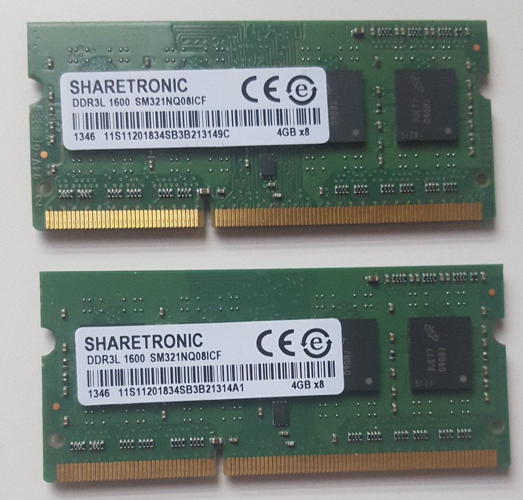 8GB (2x 4GB) RAM DDR3L 1600 Sharetronic. 100%Spraw - 7420088769 ...