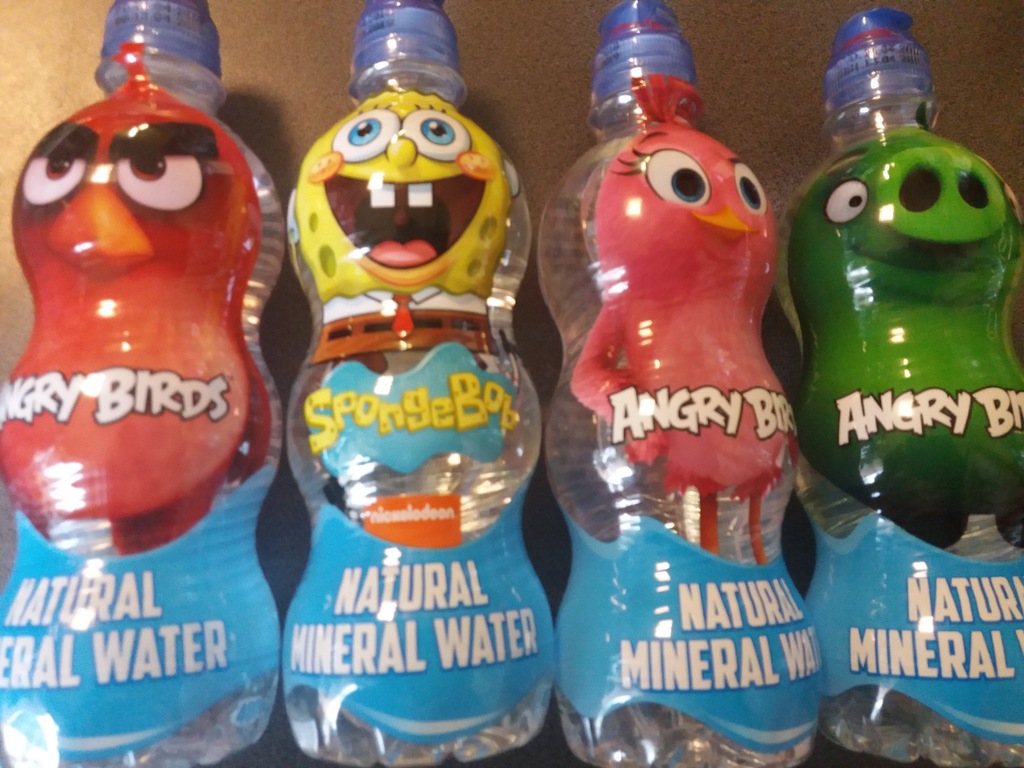 Woda Mineralna 0.4L Angry Birds SpongeBob