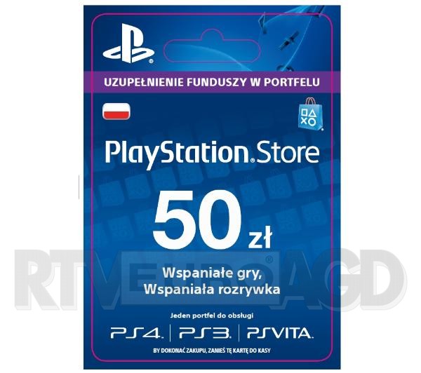 Sony PlayStation Network 50 zł ps3 ps4 kod