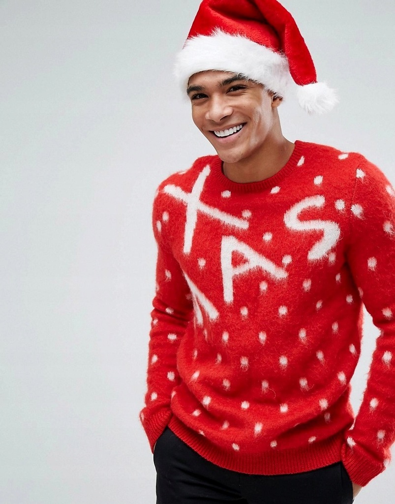 ASOS Świąteczny męski sweter piękny XL Nowy