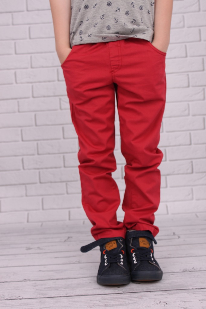 Spodnie Eleganckie Czerwone Rozmair 92