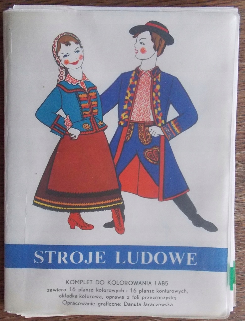 Stroje ludowe kolorowanki Kujawy Kraków zestaw