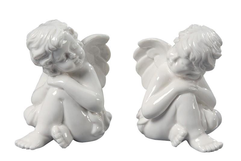 Anioły ozdobne białe figurka anioła aniołki 139