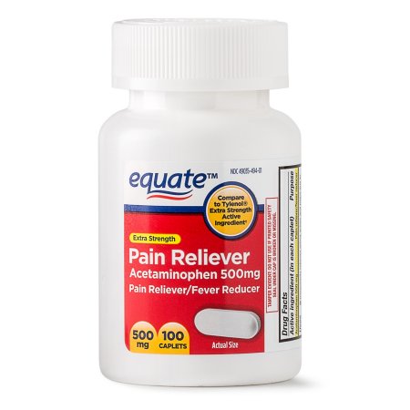 EQUATE acetaminophen/paracetamol z USA 100tbl