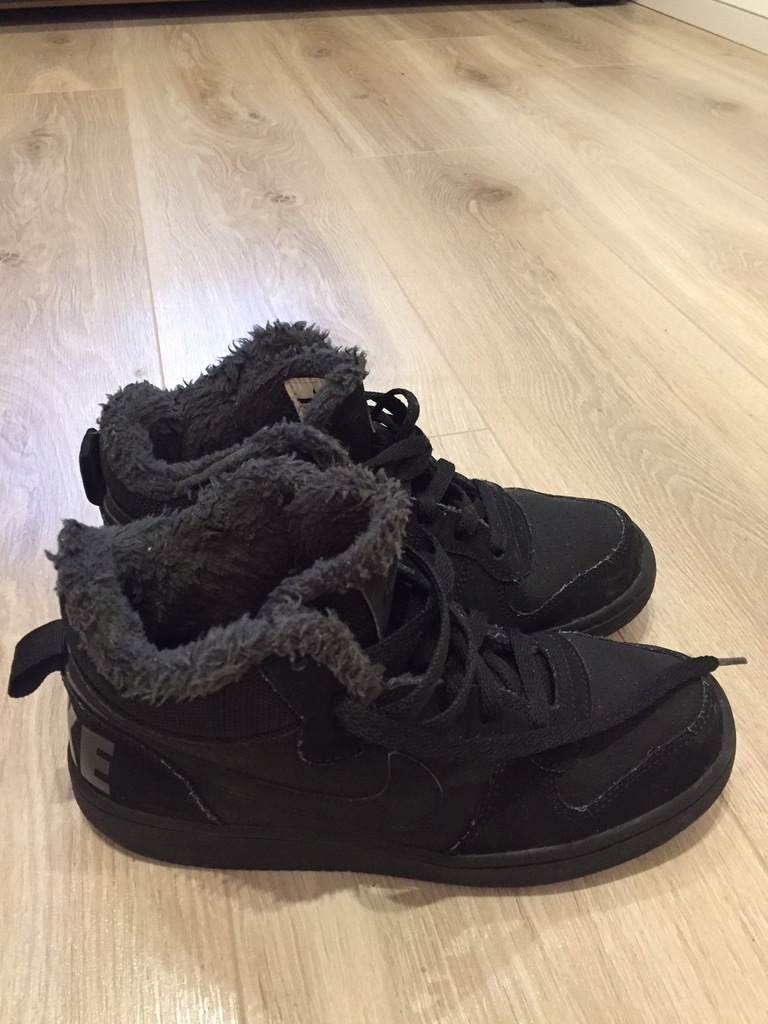 buty nike AirForce czarne z futerkiem r.37,5