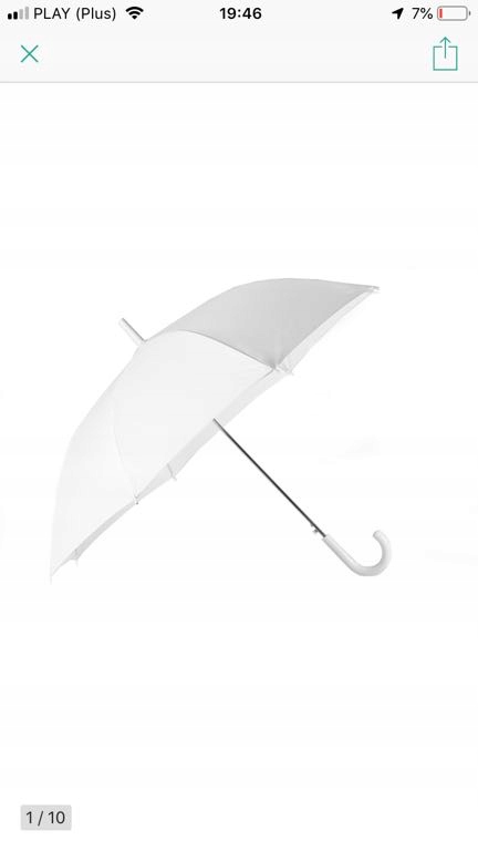 Nowy parasol biały ślub Poznan 134cm włókno