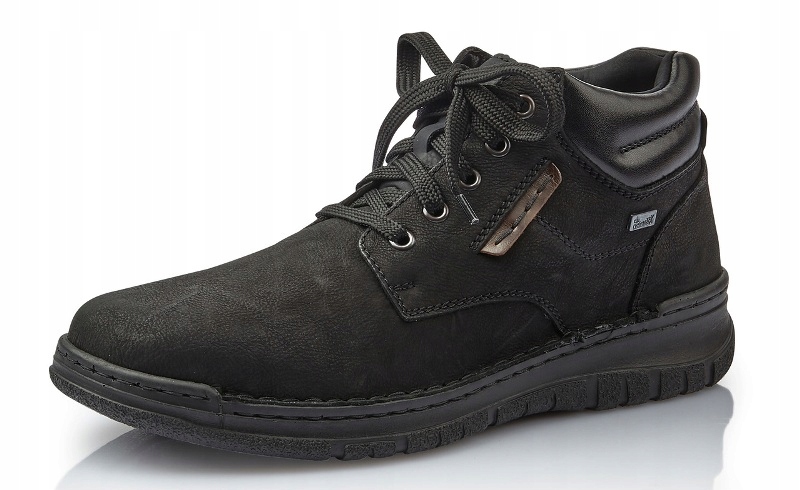 Rieker 15931-01 44 czarne buty zimowe trzewiki TEX