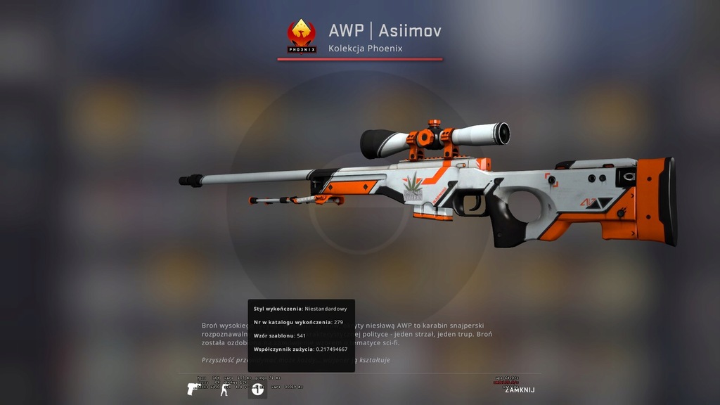 CS GO : Awp Asiimov FT super wygląd