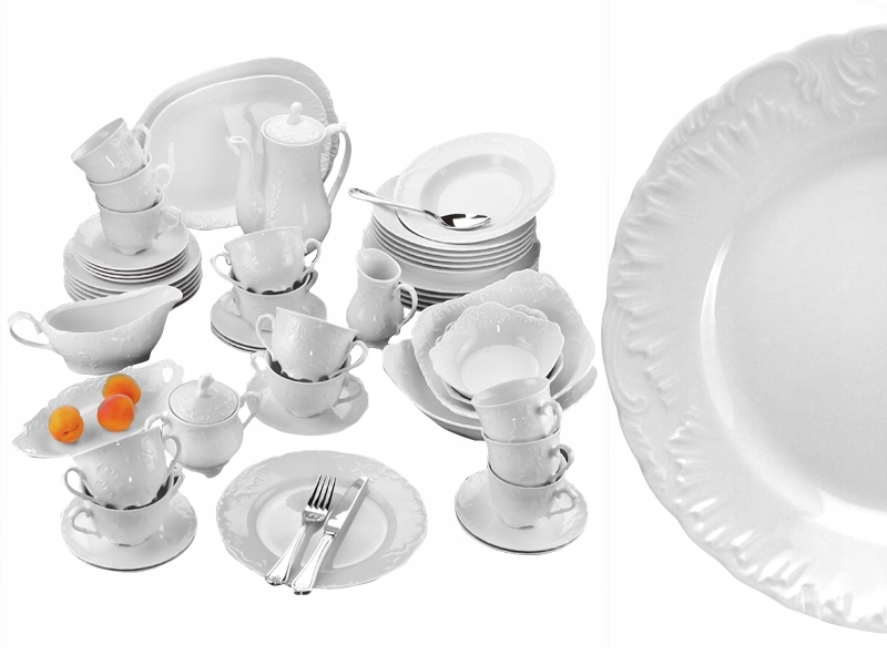 ĆMIELÓW ROCOCO SERWIS OBIAD KAWA 107/12 PORCELANA
