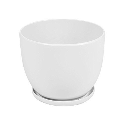 DONICZKA CERAMICZNA BARYŁKA 4 Z PODSTAWKĄ BIAŁA