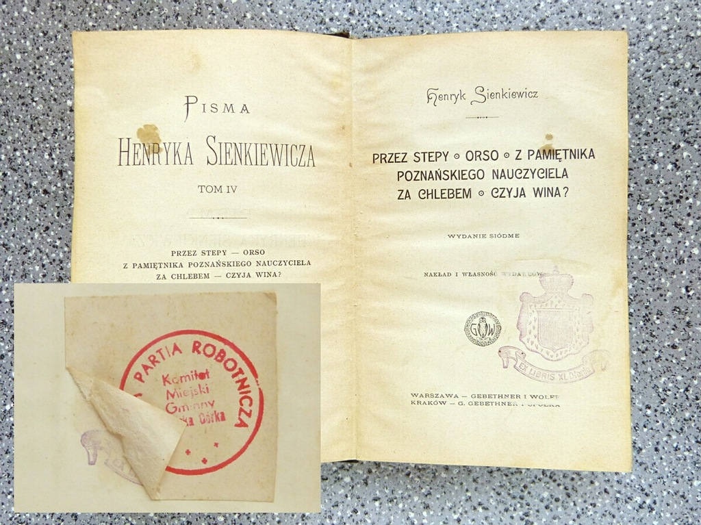 Książę Drucki-Lubecki - DŁOŃ - PISMA H.Sienkiewicz