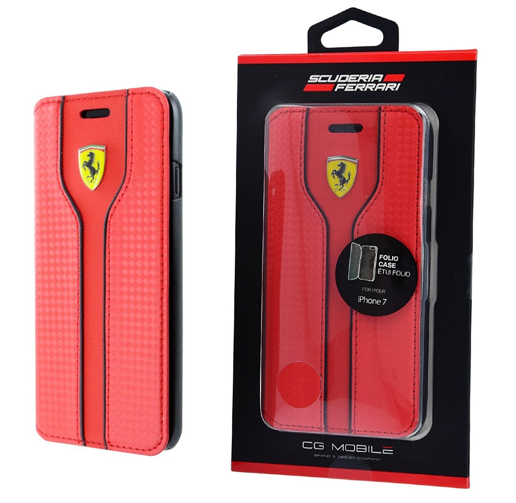 ETUI Z KLAPKĄ FERRARI CG MOBILE CASE IPHONE 7