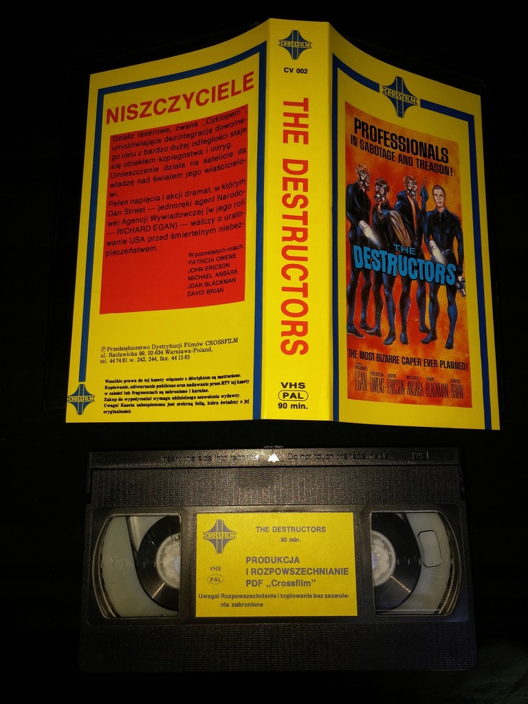Destructors Niszczyciele 1968 vhs crossfilm