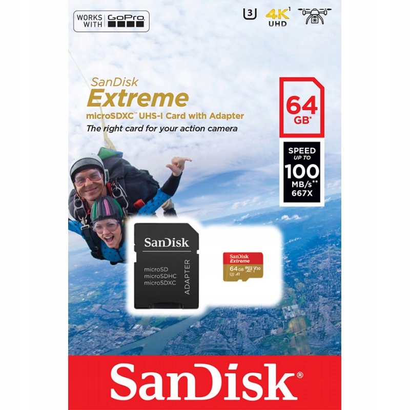 Карта памяти sandisk extreme 64 гб microsdxc