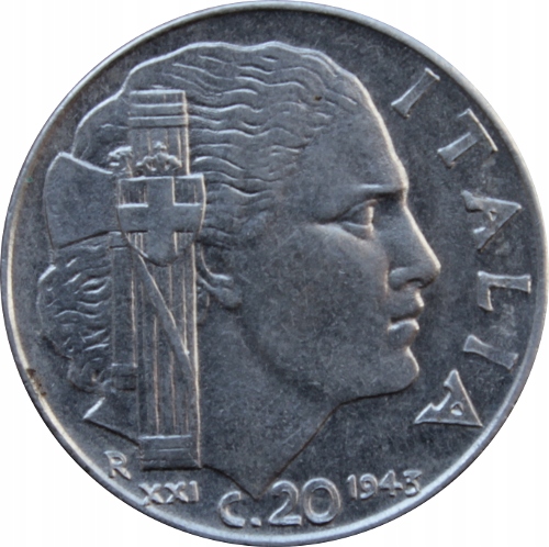 20 centesimi 1943 Włochy st.III