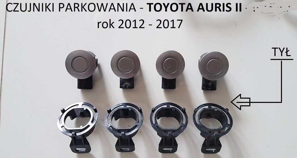 Czujniki parkowania PDC Toyota Auris II Tył KPL