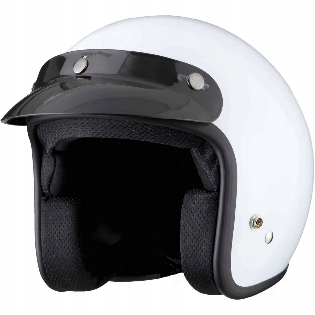 THH kask motocyklowy otwarty T380 biały white XXL