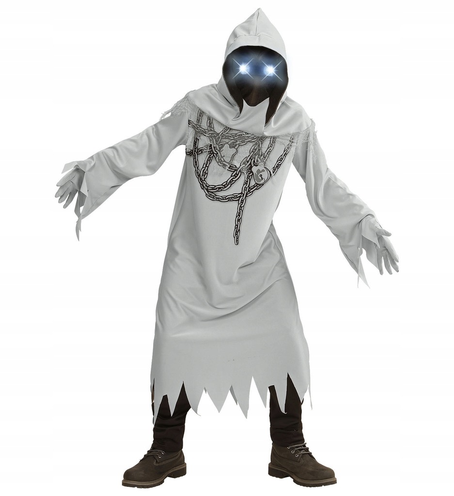 STRÓJ DUCHA DUCH ŚWIECĄCE OCZY HALLOWEEN 128 CM