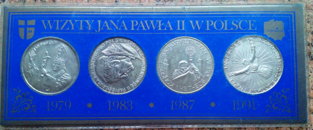WIZYTY JANA PAWŁA II W POLSCE - 4 MEDALE