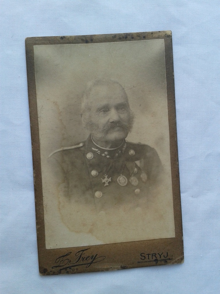 STRYJ STARE FOTO NA KARTONIKU Z. FREY MEDALE