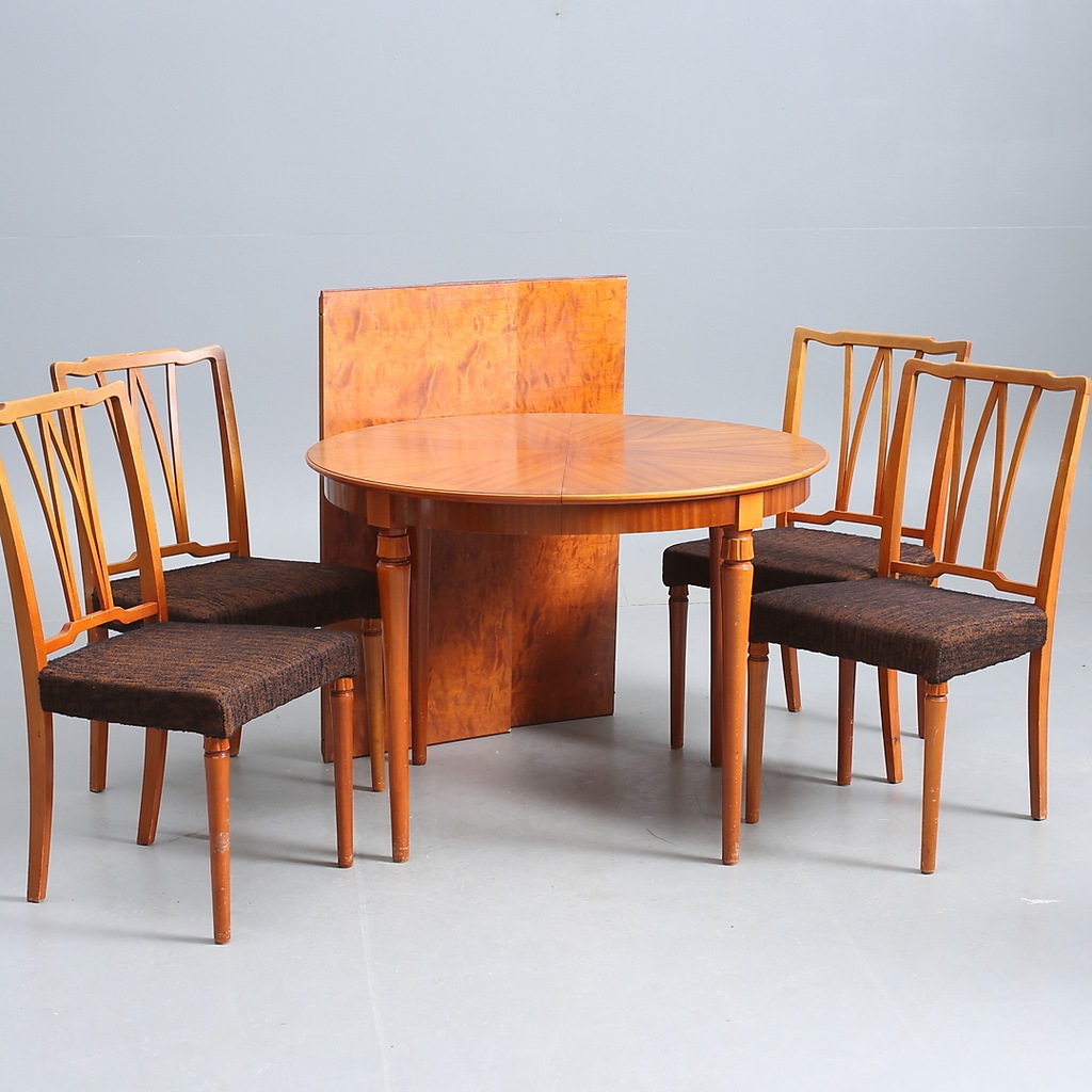 Stół i cztery krzesła lata 60/70 PIĘKNY
